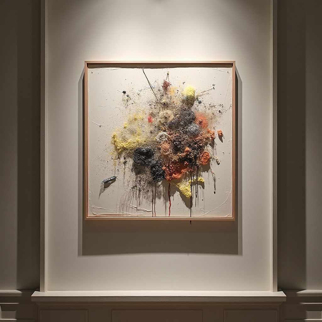 Gemischte Medien Kunstwerk eines Schülers